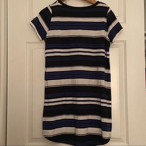 Blue and white T-shirt dress